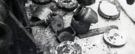 Georgiana artifacts on deck 1967 by Spence