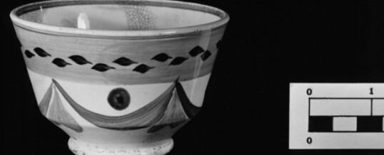 Gaudy Dutch china handleless cup salvaged from the Georgiana
