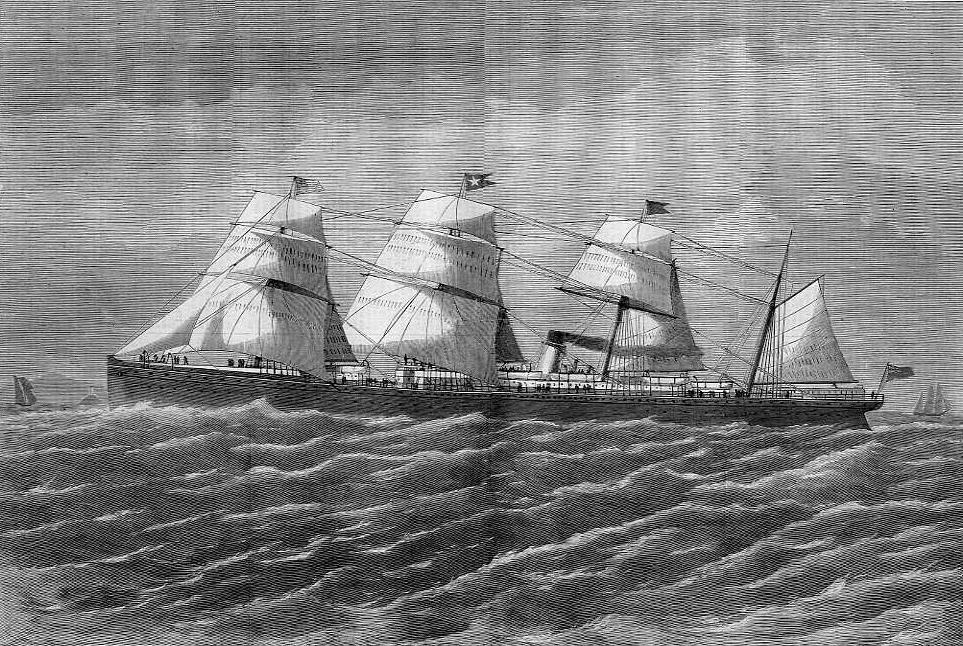 1873 print of steamer Atlantic