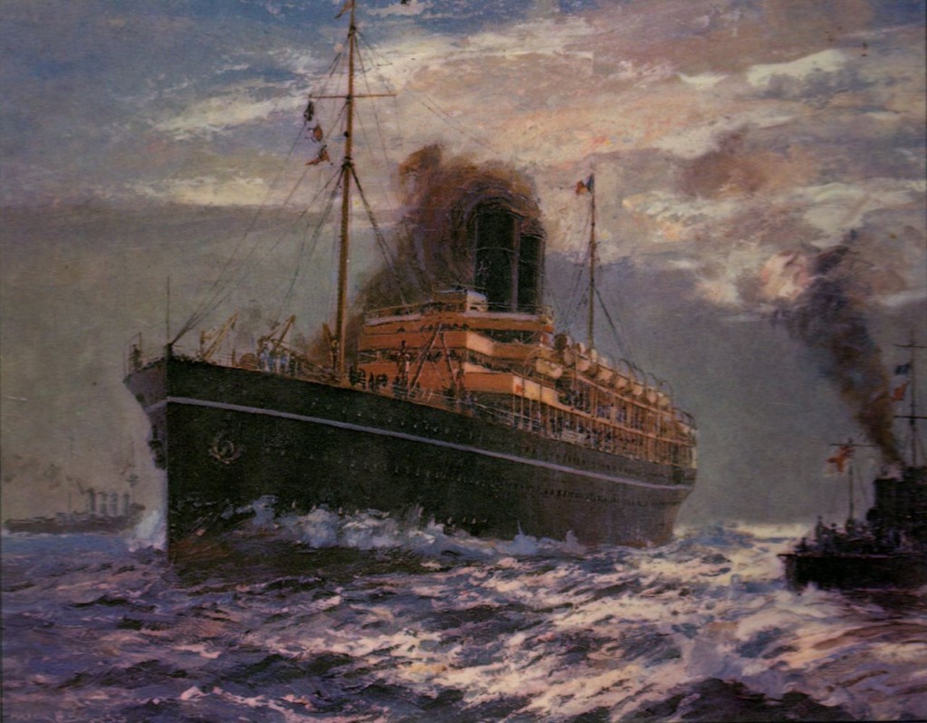 Oil painting of the P&O liner SS Medina (1911) held in the collection of the P&O Group