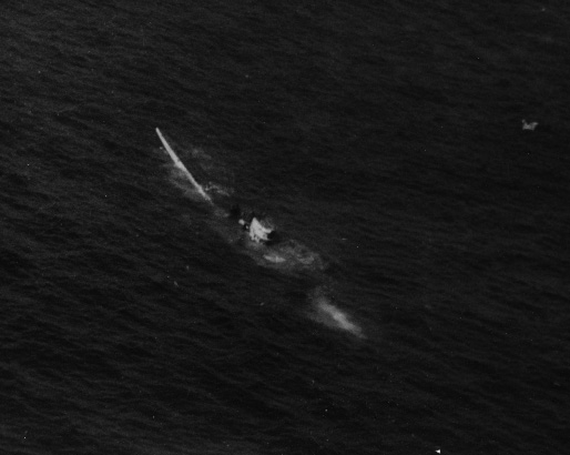 U-515 sinking by the bow