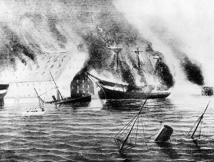 The Burning of the Norfolk Navy Yard