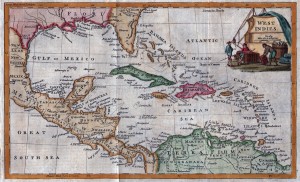 1790 map of the West Indies