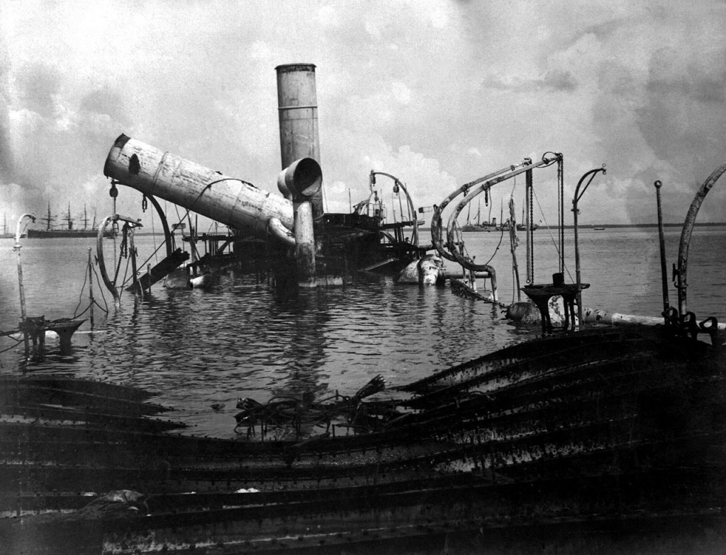Wreck of the Spanish Cruiser Reina Cristina at Manilla, Philippines