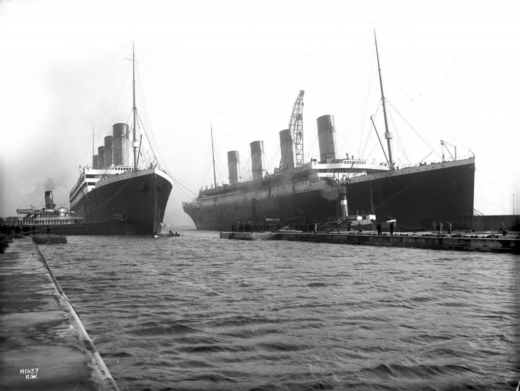 Olympic and Titanic together