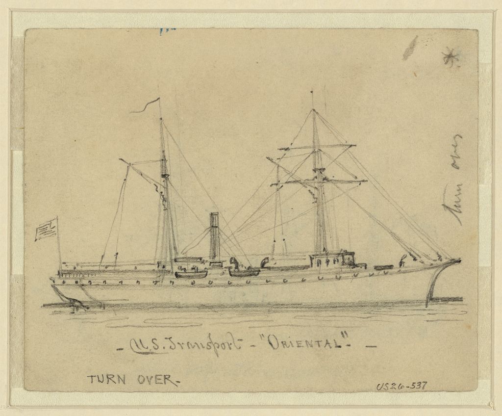 Sketch of the United States transport steamer Oriental