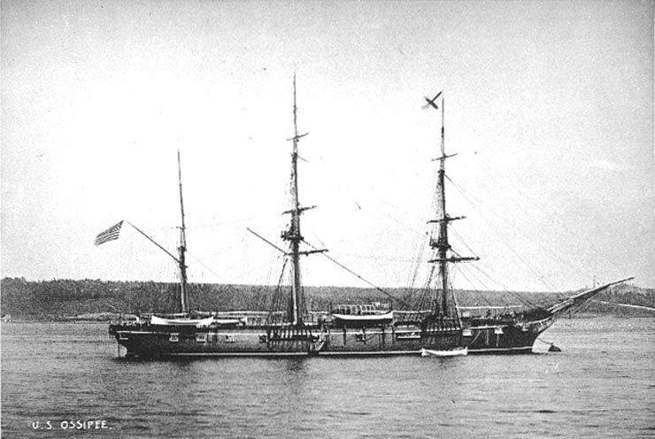 USS Ossipee at anchor.