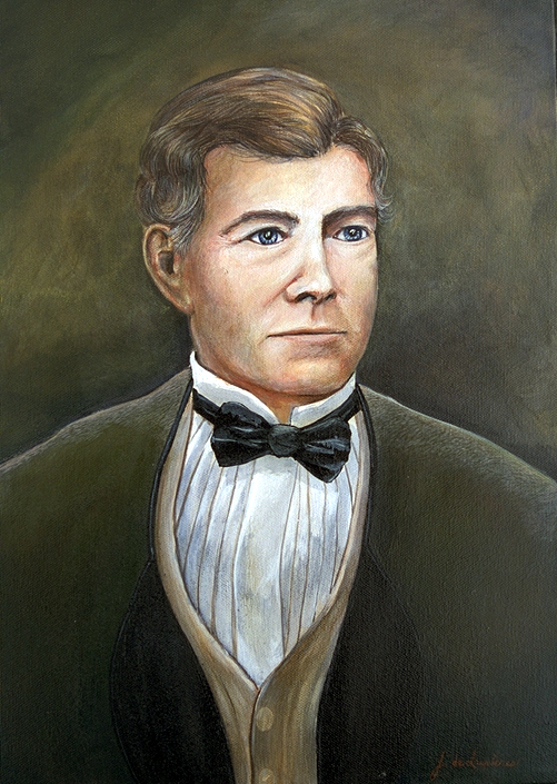 Trenholm as he probably looked approaching middle age. 1995 painting by Judson Spence Arcé.
