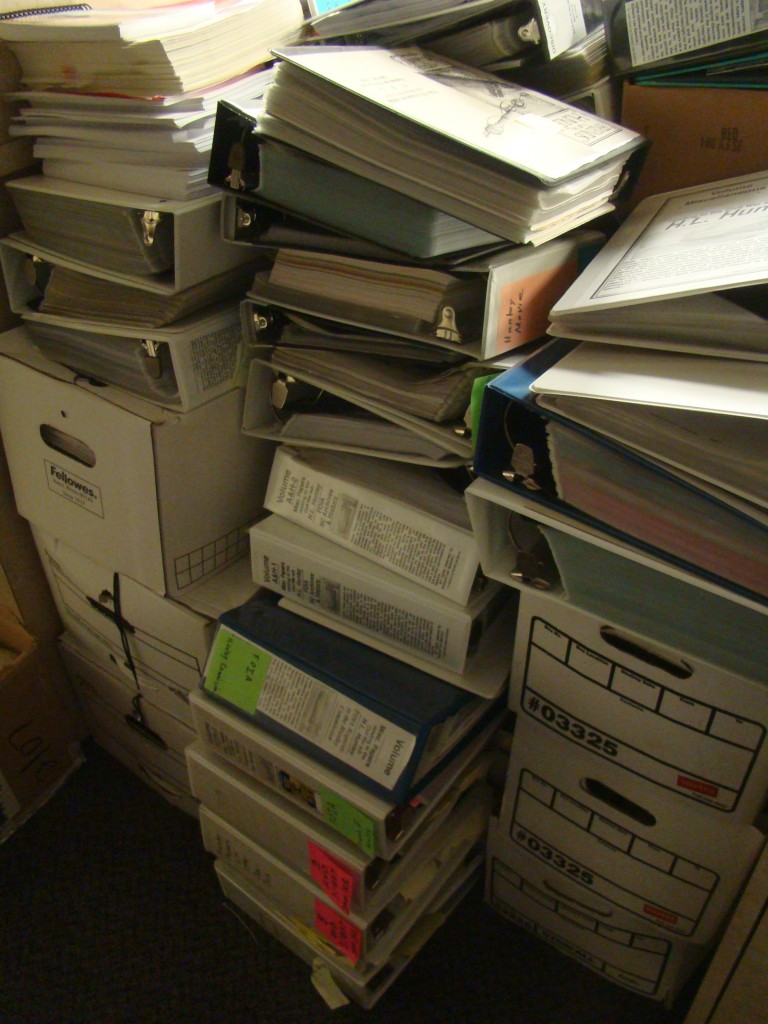 Hunley files in a stack 2009 300