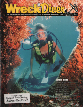 cover of Wreck Diver magazine, published by shipwreck archaeologist Dr. E. Lee Spence