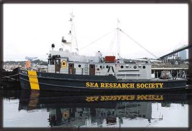 Sea Research Society's research vessel at dock in Halifax, Nova Scotia