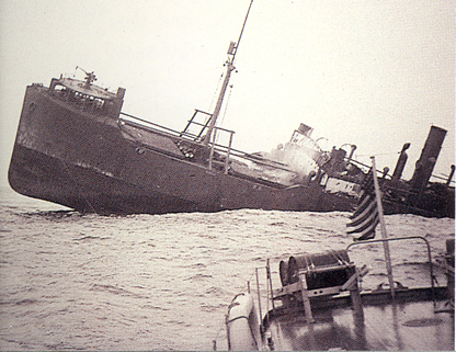 Soviet tanker Ashkhabad sinking off North Carolina