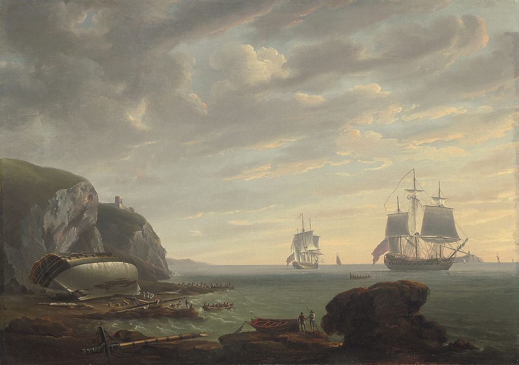 painting of wreck of HMS Crocodile