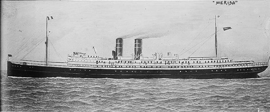 Library of Congress photo of the SS Merida. 
